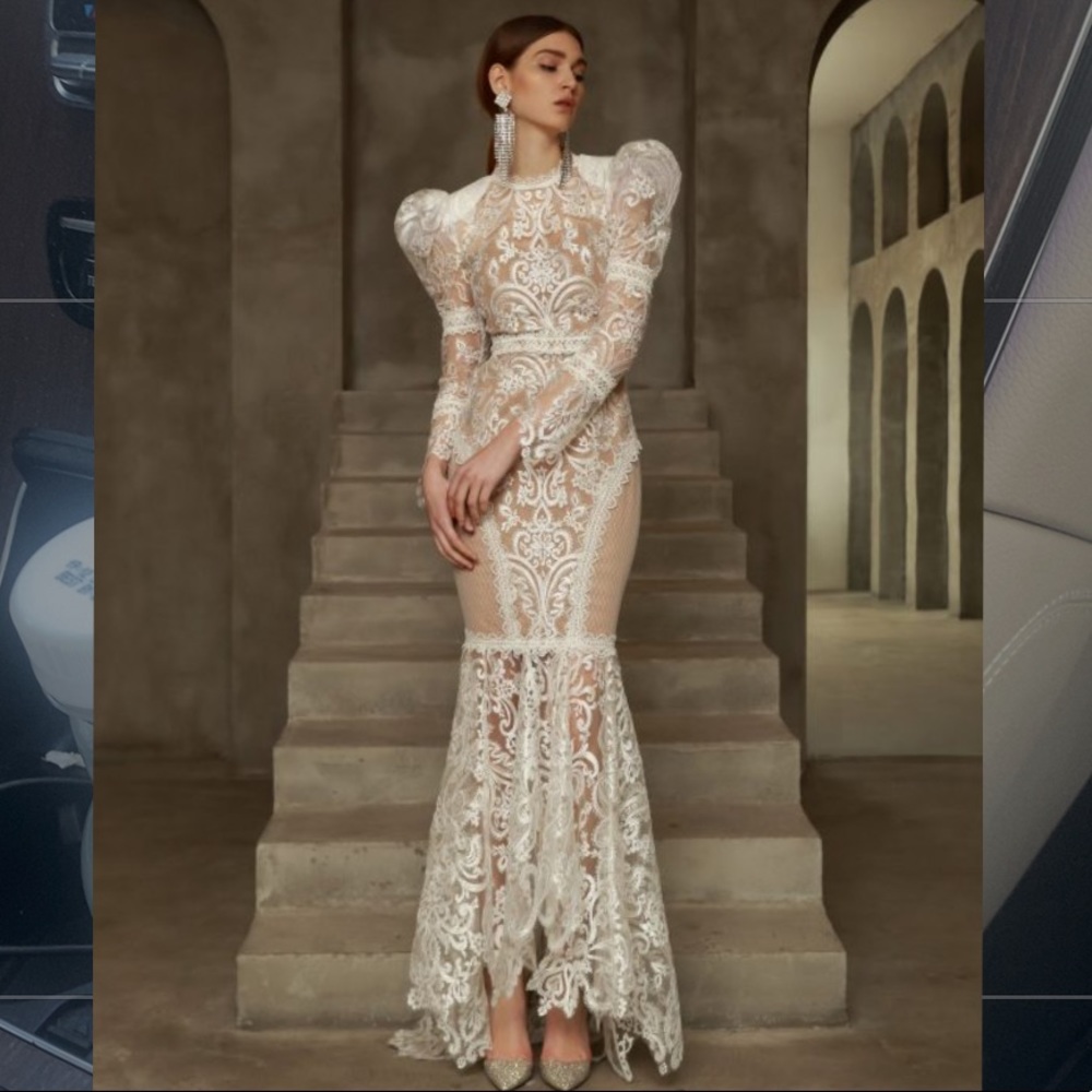 Bronx and Banco Barocco Gown in White